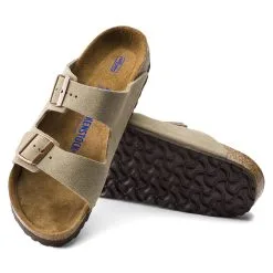Women's Birkenstock Arizona Soft Footbed Taupe Suede BIRK-951301 -OOFOS shop BIRK 951301 1